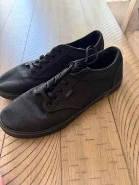 Vans Black Low-Top Canvas Sneakers